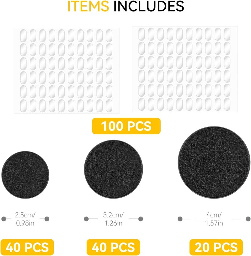 FIGURESLAB Store 100PCS Miniature Bases with 120PCS Adhesive, 25mm 32mm 40mm Mix Black Round Plastic Model Bases for Gaming Miniatures or Wargames Boardgaming Table Games - Image 2